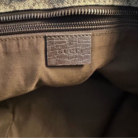 324. Gucci Black & Gray Coated Canvas Tote - Picture 12 of 15